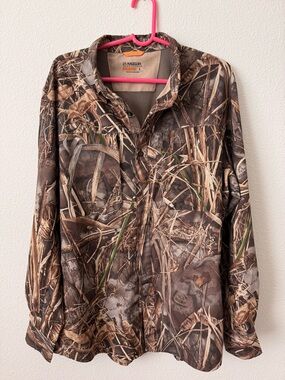 Magellan Outdoors Men's Long Sleeve Realtree Camo Shirt Jacket - Brown/Green
